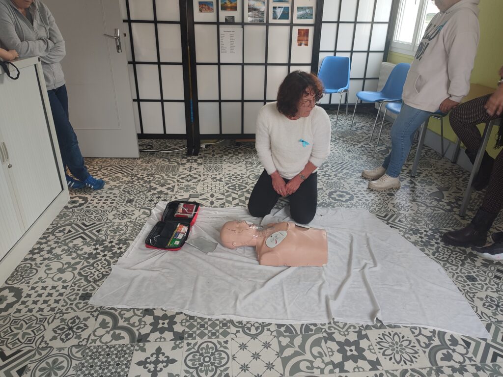 Sylvie de l'AITT en formation SST